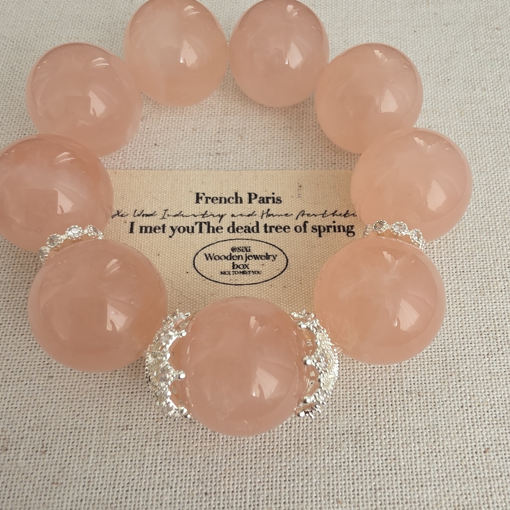 Elegant Pink Beaded Bracelet
